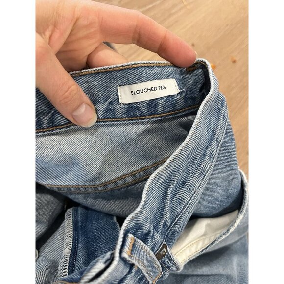 Talula Agolde High Rise Taper Straight Leg Women’s Jeans Blue 26 Slouched Peg - Picture 5 of 5